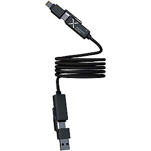SCX.design C59 100 W magnetický silikonový nabíjecí kabel, černá