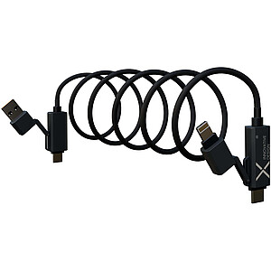 SCX.design C59 100 W magnetický silikonový nabíjecí kabel, černá