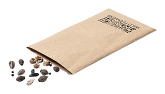 Semena divokých květin v recyklovaném papírovém sáčku
