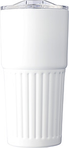 SEMREON Dvoustěnný termohrnek z recyklované nerezové oceli, 500 ml, bílá