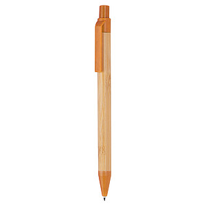 SERIO Propiska z pšeničné slámy a bambusu, oranžová
