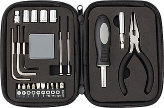 SERVU Sada náradia v plastovom puzdre, čierna