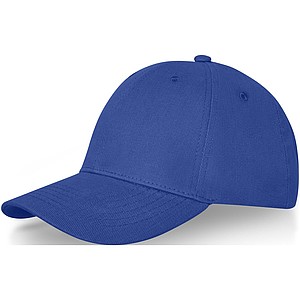 Šestipanelová čepice s tvarovaným kšiltem, modrá