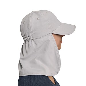 Šestipanelová kšiltovka s klopou na krk, šedá