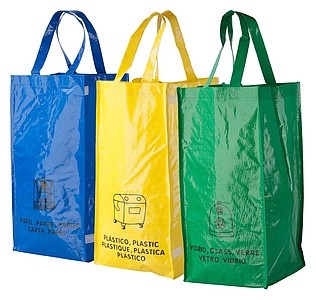 Set 3 tašek pro recyklaci odpadů
