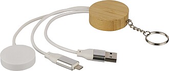 Set kabelů na klíčence, hnědá