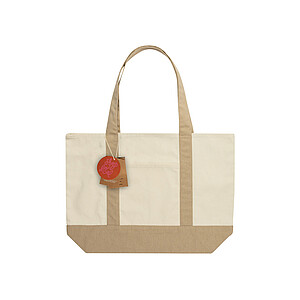 SHOP LOCAL AWARE™ taška Tote z recyklované bavlny 350 gsm., béžová
