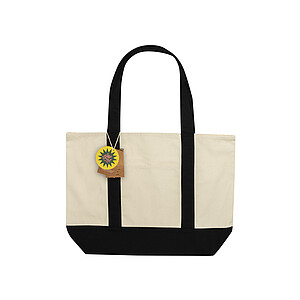 SHOP LOCAL AWARE™ taška Tote z recyklované bavlny 350 gsm., černá
