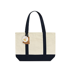 SHOP LOCAL AWARE™ taška Tote z recyklované bavlny 350 gsm., námořní modrá