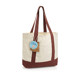 SHOP LOCAL AWARE™ taška Tote z recyklované bavlny 350 gsm., vínová