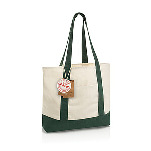 SHOP LOCAL AWARE™ taška Tote z recyklované bavlny 350 gsm., vojenská zelená světlá (khaki)