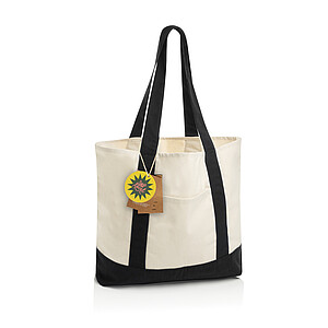 SHOP LOCAL AWARE™ taška Tote z recyklovanej bavlny 350 gsm., čierna