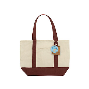 SHOP LOCAL AWARE™ taška Tote z recyklovanej bavlny 350 gsm., vínová