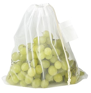 Sieťované vrecko z recyklovaného materiálu na ovocie a zeleninu