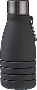 Silikonová skládací láhev 550 ml, černá