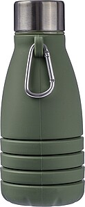 Silikonová skládací láhev 550 ml, zelená