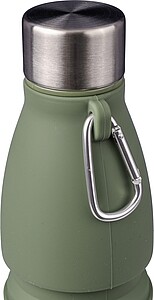 Silikonová skládací láhev 550 ml, zelená