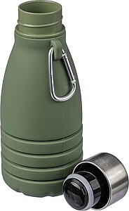 Silikonová skládací láhev 550 ml, zelená