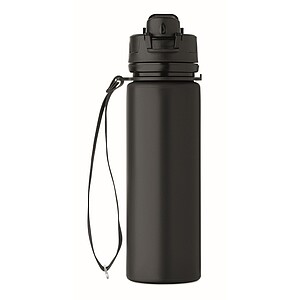 Silikónová športová fľaša 500 ml, čierna