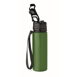 Silikónová športová fľaša 500 ml, tmavozelená