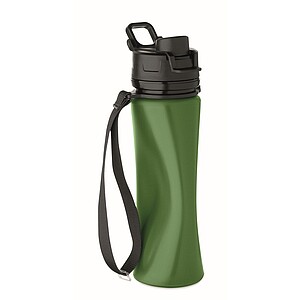 Silikónová športová fľaša 500 ml, tmavozelená