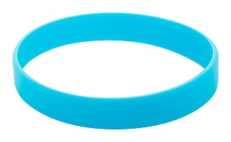 Silikonový náramek pro dospělé, rozměr: 202x12x2mm, světle modrý