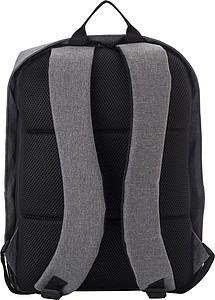 SKIROS Dvojfarebný batoh na notebook s ochranou proti krádeži. Čierna/sivá