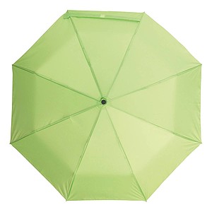 Skládací deštník, automatický, větruodolný, pr. 97cm, světle zelený