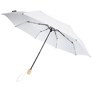 Skladací manuálny dáždnik, pr. 96cm, z RPET, biely