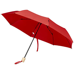 Skladací manuálny dáždnik, pr. 96cm, z RPET, červený