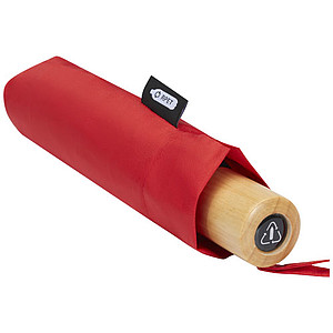 Skladací manuálny dáždnik, pr. 96cm, z RPET, červený