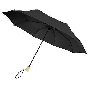 Skladací manuálny dáždnik, pr. 96cm, z RPET, čierny