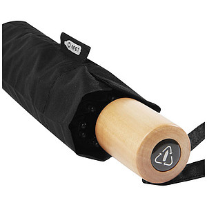 Skladací manuálny dáždnik, pr. 96cm, z RPET, čierny
