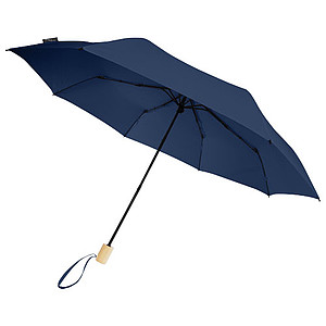 Skladací manuálny dáždnik, pr. 96cm, z RPET, námornícka modrá