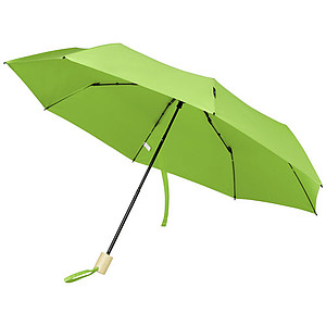 Skladací manuálny dáždnik, pr. 96cm, z RPET, svetlozelený