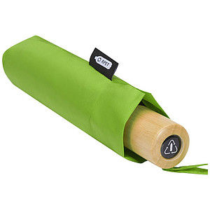 Skladací manuálny dáždnik, pr. 96cm, z RPET, svetlozelený