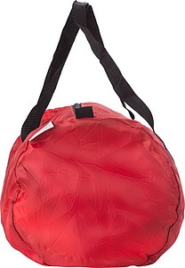 Skládací sportovní taška z RPET, 210D nylon, červená