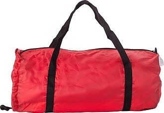 Skládací sportovní taška z RPET, 210D nylon, červená