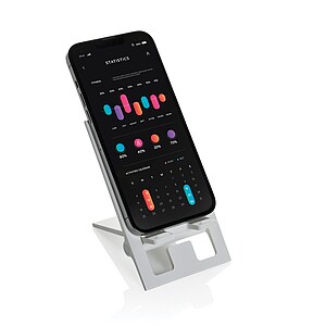 Skládací stojánek na telefon SnapStand z RCS recyklovaného plastu, bílá