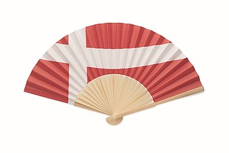 Skládací vějíř, bambus, papír, design vlajky Anglie