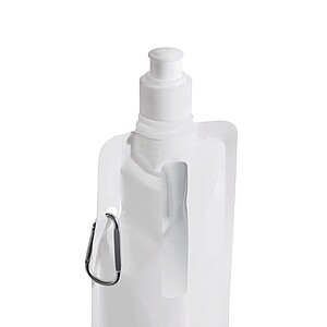 Skladacia fľaša na pitie 400 ml, biela