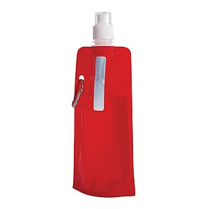 Skladacia fľaša na pitie 400 ml, červená