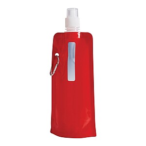Skladacia fľaša na pitie 400 ml, červená