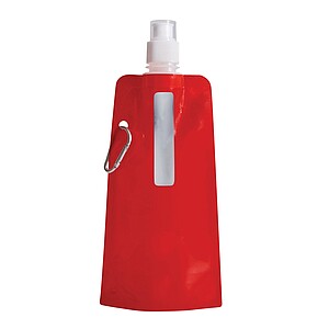 Skladacia fľaša na pitie 400 ml, červená