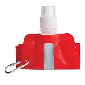 Skladacia fľaša na pitie 400 ml, červená
