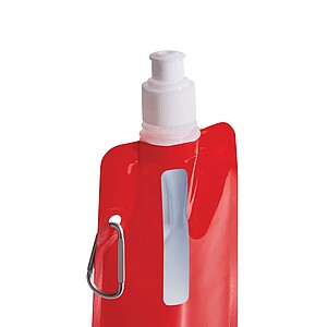 Skladacia fľaša na pitie 400 ml, červená