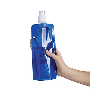 Skladacia fľaša na pitie 400 ml, modrá