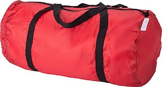 Skladacia športová taška z RPET, 210D nylon, červená