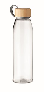 Sklenená 500 ml fľaša, priehľadná