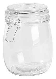Sklenená dóza na potraviny so skleneným viečkom, 750ml